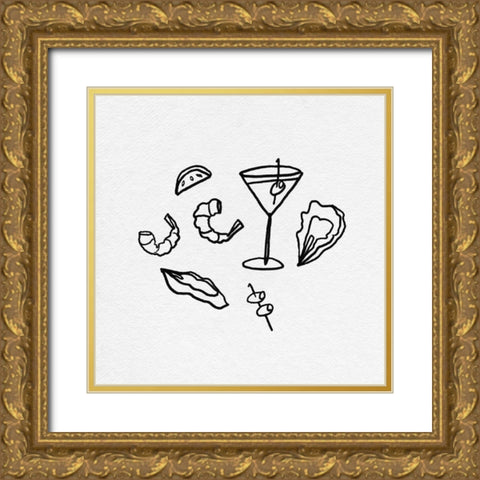 Late Lunch II Gold Ornate Wood Framed Art Print with Double Matting by Sizemore, Natalie