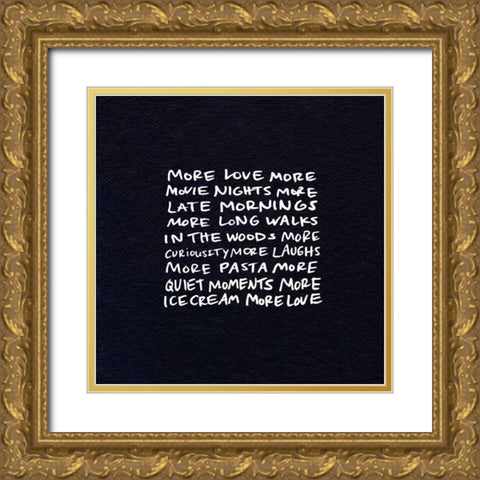 More Love II Gold Ornate Wood Framed Art Print with Double Matting by Sizemore, Natalie