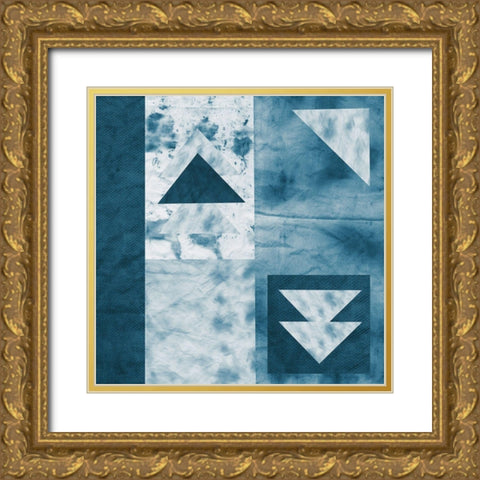 Quilted Texture I Gold Ornate Wood Framed Art Print with Double Matting by Sizemore, Natalie
