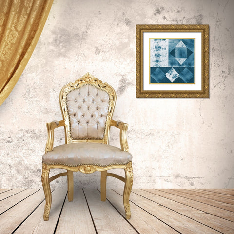 Quilted Texture II Gold Ornate Wood Framed Art Print with Double Matting by Sizemore, Natalie