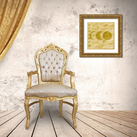 Tie Dye Moon I Gold Ornate Wood Framed Art Print with Double Matting by Sizemore, Natalie