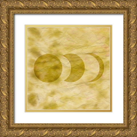 Tie Dye Moon II Gold Ornate Wood Framed Art Print with Double Matting by Sizemore, Natalie