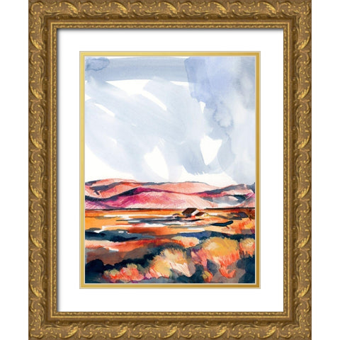 Chromatic Landscapes I Gold Ornate Wood Framed Art Print with Double Matting by Parker, Jennifer Paxton
