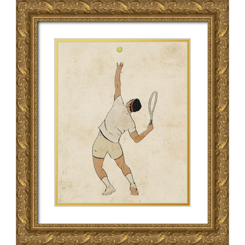 Sportsman I Gold Ornate Wood Framed Art Print with Double Matting by Barnes, Victoria