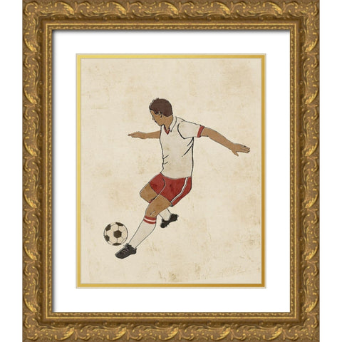 Sportsman IV Gold Ornate Wood Framed Art Print with Double Matting by Barnes, Victoria
