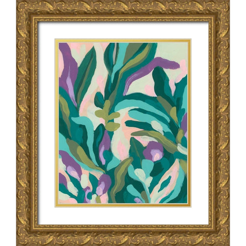 Jungle Wave II Gold Ornate Wood Framed Art Print with Double Matting by Vess, June Erica