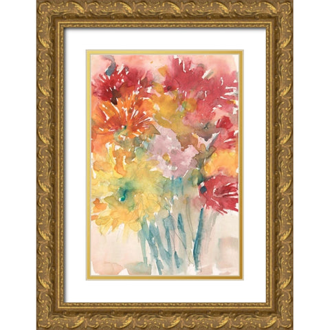 Floral Treats I Gold Ornate Wood Framed Art Print with Double Matting by Dixon, Samuel