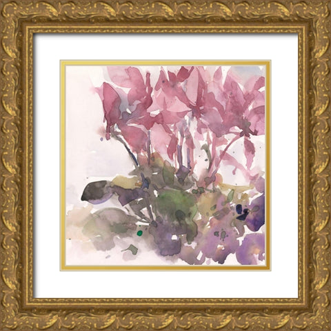 Fanciful Floral Moment II Gold Ornate Wood Framed Art Print with Double Matting by Dixon, Samuel
