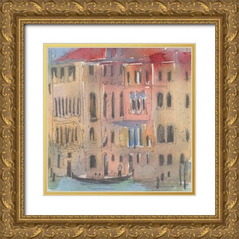 The Venice Facade II Gold Ornate Wood Framed Art Print with Double Matting by Dixon, Samuel