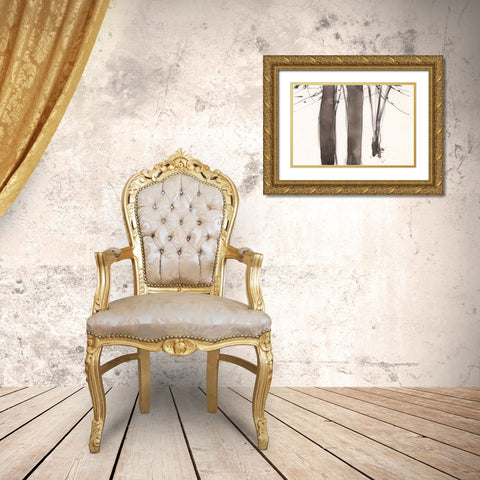 Under the Winter Tree II Gold Ornate Wood Framed Art Print with Double Matting by Dixon, Samuel
