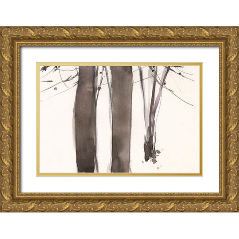 Under the Winter Tree II Gold Ornate Wood Framed Art Print with Double Matting by Dixon, Samuel