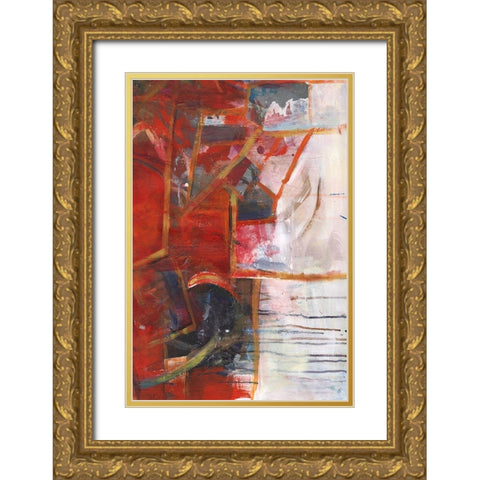 City Life IV Gold Ornate Wood Framed Art Print with Double Matting by Combs, Joyce