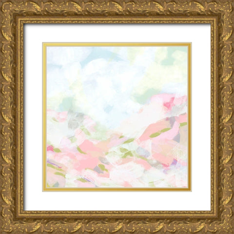 Rose Dapple Valley I Gold Ornate Wood Framed Art Print with Double Matting by Vess, June Erica