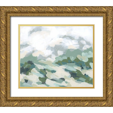 Verdant Hillside I Gold Ornate Wood Framed Art Print with Double Matting by Vess, June Erica