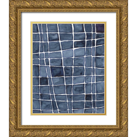 Square Bluff I Gold Ornate Wood Framed Art Print with Double Matting by Moore, Regina