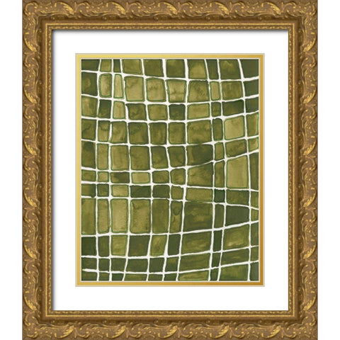 Square Bluff II Gold Ornate Wood Framed Art Print with Double Matting by Moore, Regina