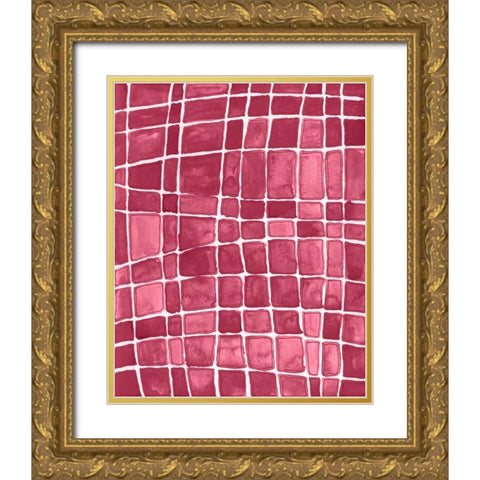 Square Bluff III Gold Ornate Wood Framed Art Print with Double Matting by Moore, Regina