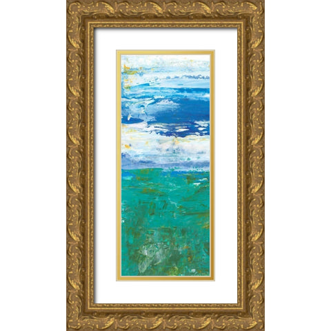 Free Run I Gold Ornate Wood Framed Art Print with Double Matting by Kaelber, Renee