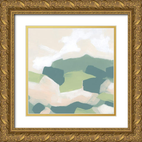 Blockbrush Hills I Gold Ornate Wood Framed Art Print with Double Matting by Vess, June Erica