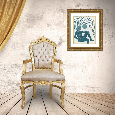 Moon Gazer I Gold Ornate Wood Framed Art Print with Double Matting by Popp, Grace