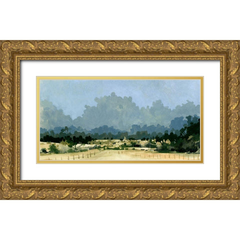 Wild Farmland I Gold Ornate Wood Framed Art Print with Double Matting by Caroline, Emma