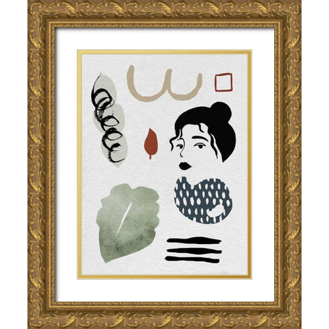 Collected Mindfulness IV Gold Ornate Wood Framed Art Print with Double Matting by Wang, Melissa