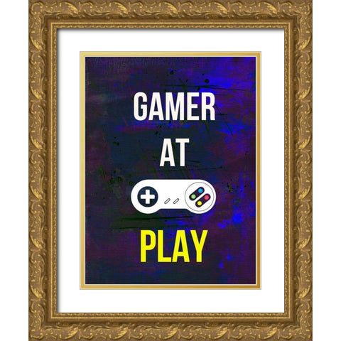 Gamer at Play VI Gold Ornate Wood Framed Art Print with Double Matting by Warren, Annie