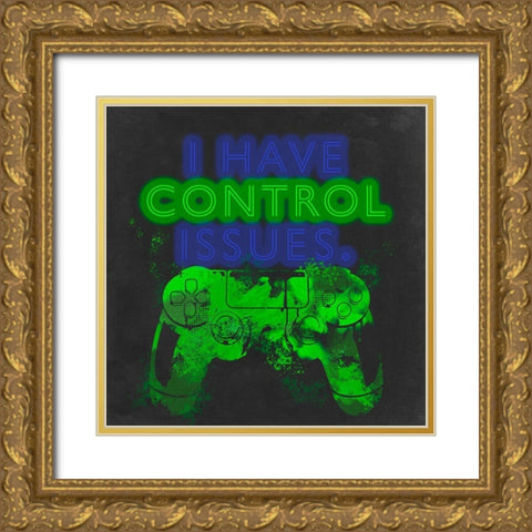 Control Freak II Gold Ornate Wood Framed Art Print with Double Matting by Parker, Jennifer Paxton