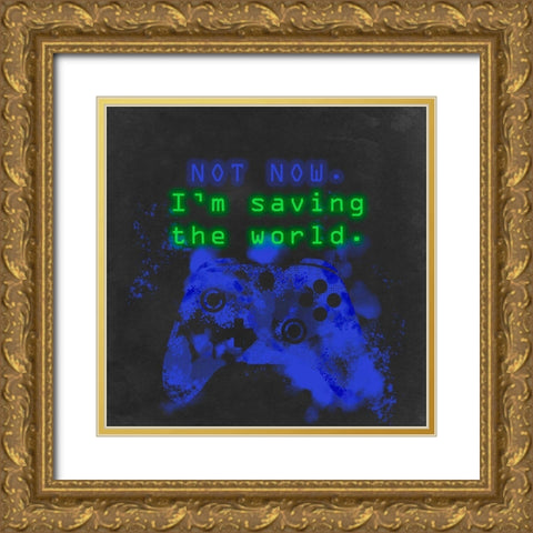 Control Freak III Gold Ornate Wood Framed Art Print with Double Matting by Parker, Jennifer Paxton