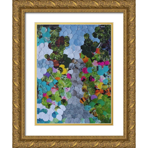 Magenta Garden Gold Ornate Wood Framed Art Print with Double Matting by Good, Coco