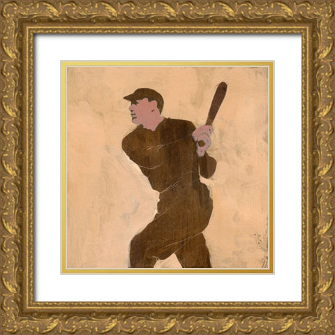 Baseballer II Gold Ornate Wood Framed Art Print with Double Matting by Green, Jacob