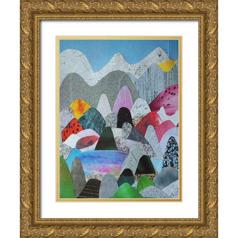Utah Mountains Gold Ornate Wood Framed Art Print with Double Matting by Good, Coco