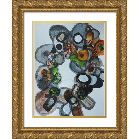 Amelia Island Stones Gold Ornate Wood Framed Art Print with Double Matting by Good, Coco