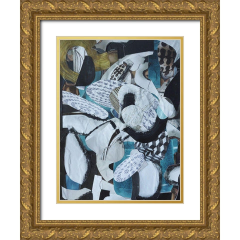 Hawaiian Beach Glass Gold Ornate Wood Framed Art Print with Double Matting by Good, Coco