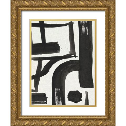 Inkwell Intersect I Gold Ornate Wood Framed Art Print with Double Matting by Parker, Jennifer Paxton