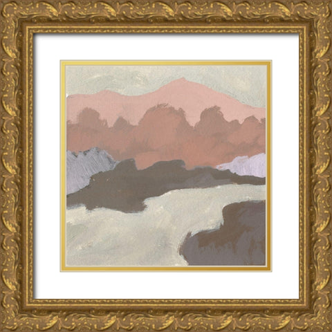 Blush Foothills I Gold Ornate Wood Framed Art Print with Double Matting by Green, Jacob
