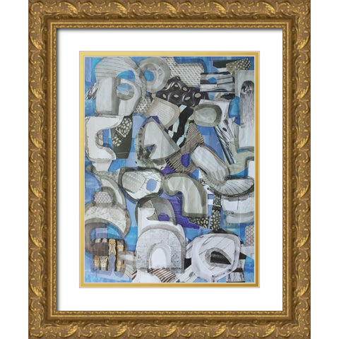 Mediterranean Port I Gold Ornate Wood Framed Art Print with Double Matting by Good, Coco