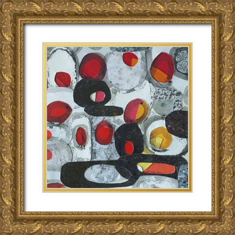 Fruit Collage II Gold Ornate Wood Framed Art Print with Double Matting by Good, Coco