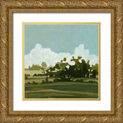 Lush Summer II Gold Ornate Wood Framed Art Print with Double Matting by Caroline, Emma