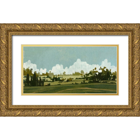Lush Summer III Gold Ornate Wood Framed Art Print with Double Matting by Caroline, Emma