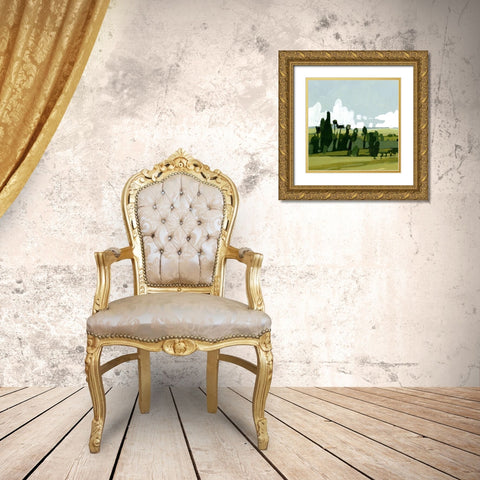 Verdant Summer I Gold Ornate Wood Framed Art Print with Double Matting by Caroline, Emma