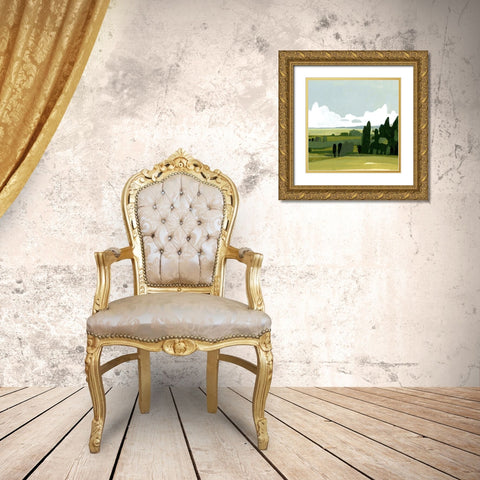 Verdant Summer II Gold Ornate Wood Framed Art Print with Double Matting by Caroline, Emma