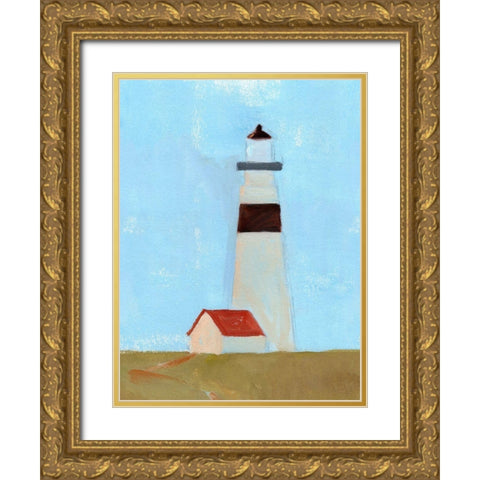 Lookout Point II Gold Ornate Wood Framed Art Print with Double Matting by Green, Jacob