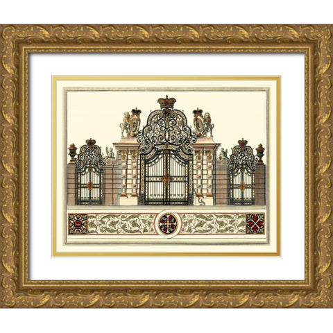 The Grand Garden Gate I Gold Ornate Wood Framed Art Print with Double Matting by Kleiner, O.