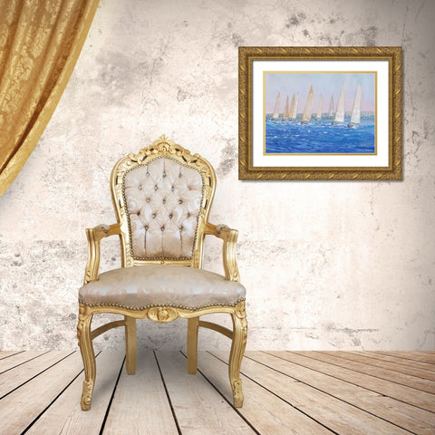 Sailing Event I Gold Ornate Wood Framed Art Print with Double Matting by OToole, Tim