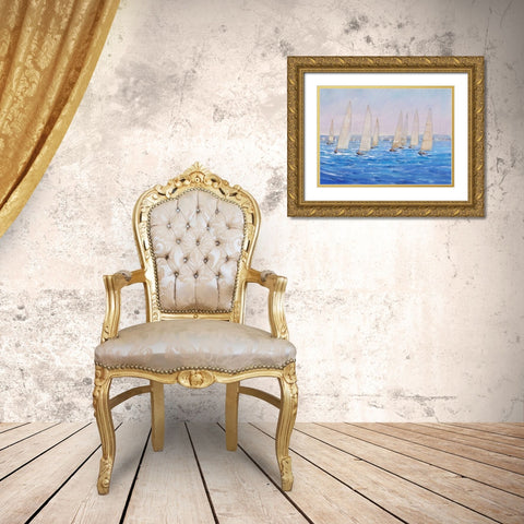 Sailing Event II Gold Ornate Wood Framed Art Print with Double Matting by OToole, Tim