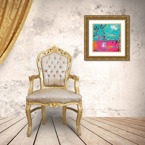 Colorful Emotion Gold Ornate Wood Framed Art Print with Double Matting by Ashley, Erin