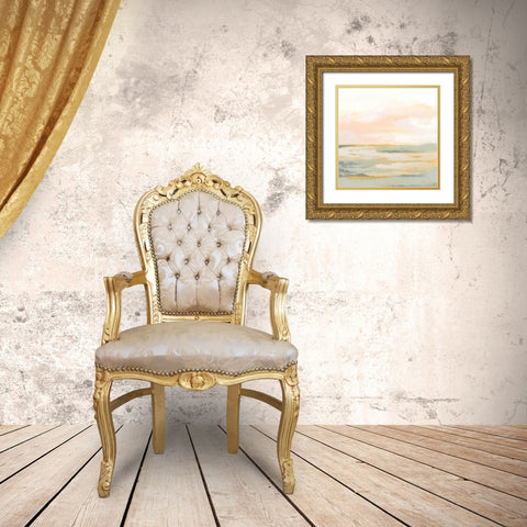 Golden Wheat I Gold Ornate Wood Framed Art Print with Double Matting by Vess, June Erica