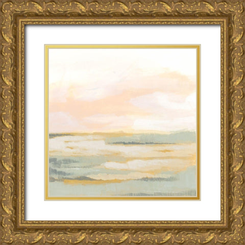 Golden Wheat I Gold Ornate Wood Framed Art Print with Double Matting by Vess, June Erica