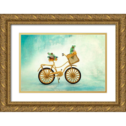 Hanging On X Gold Ornate Wood Framed Art Print with Double Matting by PHBurchett